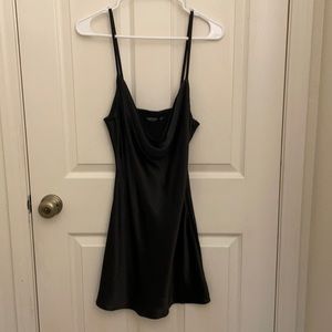 Nasty Gal black cowl neck dress (petite). US size 6